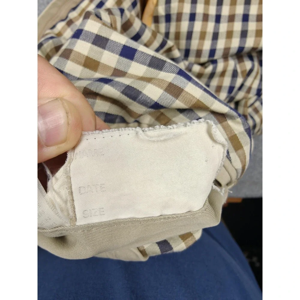 Vintage Aquascutum Coat Mens Medium Beige Cotton Aqua 5 Rain Trench Check